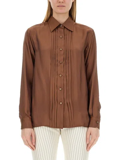 Tom Ford Pleated Long In Brown