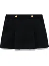 Tom Ford Pleated Wool And Cashmere Miniskirt In Blue