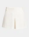 Tom Ford Pleated Pique Mini Skort In White