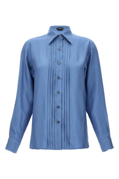 TOM FORD TOM FORD PLEATED PLASTRON SHIRT