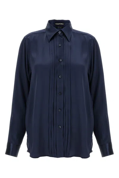 Tom Ford Pleated Plastron Shirt