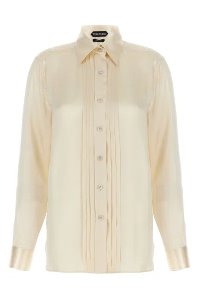 TOM FORD TOM FORD PLEATED PLASTRON SHIRT