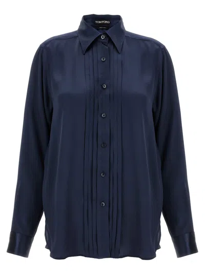 TOM FORD PLEATED PLASTRON SHIRT