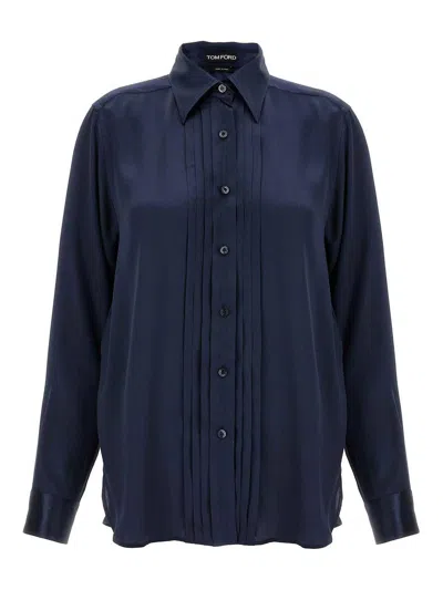 TOM FORD PLEATED PLASTRON SHIRT