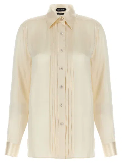 TOM FORD PLEATED PLASTRON SHIRT