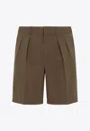 Tom Ford Tailored Shorts With Back Slit Pockets In Brown