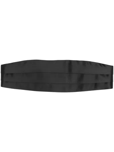 Tom Ford Pleated Silk Cummerbund In Schwarz