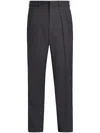 Tom Ford Pleated Silk Trousers In Black