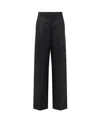 Tom Ford Pleated Wool Trousers In Black