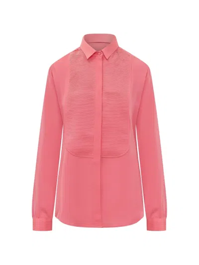 Tom Ford Pleated-bib Shirt In Pink