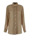 Tom Ford Silk Shirt In Brown