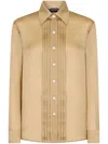 Tom Ford Silk Shirt In Neutrals