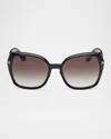 Tom Ford Plum 58mm Gradient Butterfly Sunglasses In Black