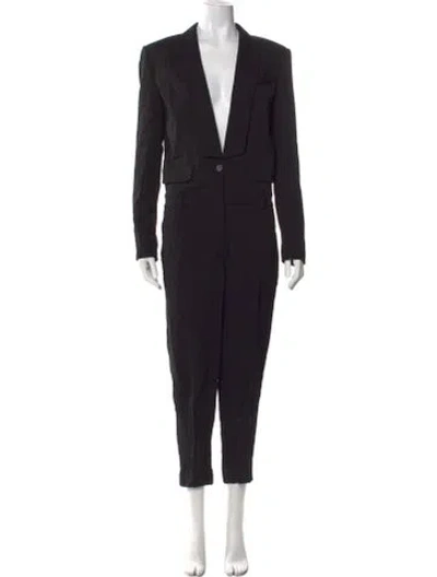 Pre-owned Tom Ford Plunge Neckline Jumpsuit In Black