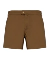 Tom Ford High-waisted Military Green Polyester Swimsuit In Brown