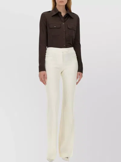 Tom Ford Pocketed Shirt With Epaulettes And Long Sleeves