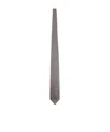 Tom Ford Silk Tie Slim Design Geometric Pattern In Gray