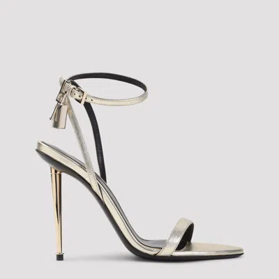 Tom Ford Pointed Naked Sandals With 11cm Heel In Silver