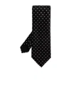 Tom Ford Polka Dot Pointed Tip Tie In Black
