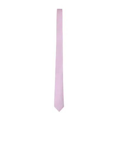 Tom Ford Logo-patch Tie In Purple