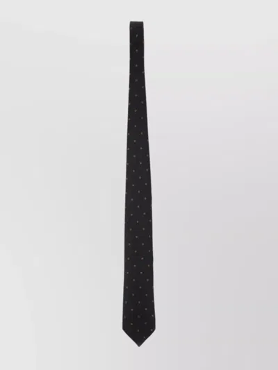 Tom Ford Pointed Tip Polka Dot Silk Tie In Black