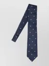 Tom Ford Navy Silk Tie With White Polka Dots In Blue