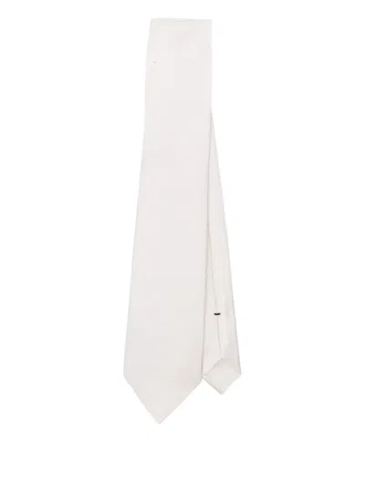 Tom Ford Pointed-tip Silk Tie In White