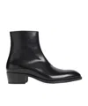 Tom Ford Vincent Burnished Leather Ankle Boots In Black