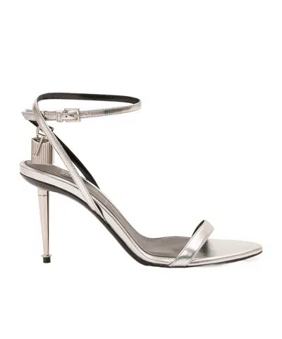 Tom Ford Pointed-toe High-heeled Sandals In Silver