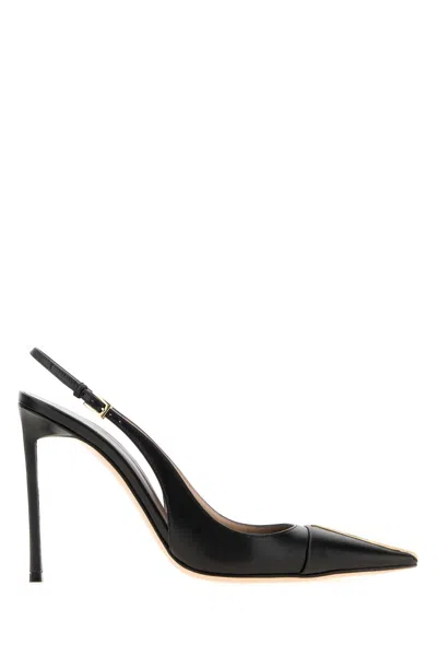 Tom Ford Pointed-toe Leather Slingback Heel In Black