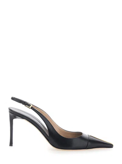 Tom Ford Pointed-toe Leather Slingback Pump In Black