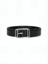 Tom Ford Adjustable Belt With Metal Rectangular Buckle In Black