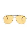 Tom Ford Polished Pilot-frame Sunglasses In Gold