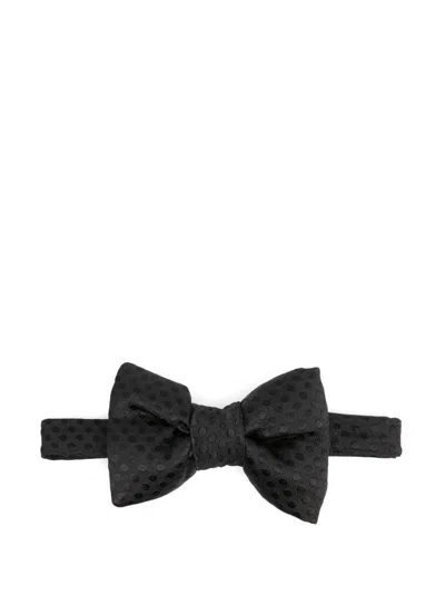 Tom Ford Polka-dot Bow Tie In Black