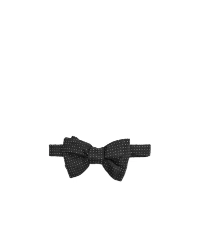 Tom Ford Polka Dot Bow Tie In Black