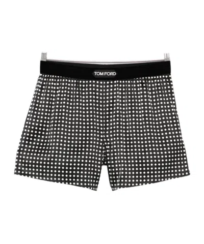 Tom Ford Polka-dot Boxer Briefs In Black