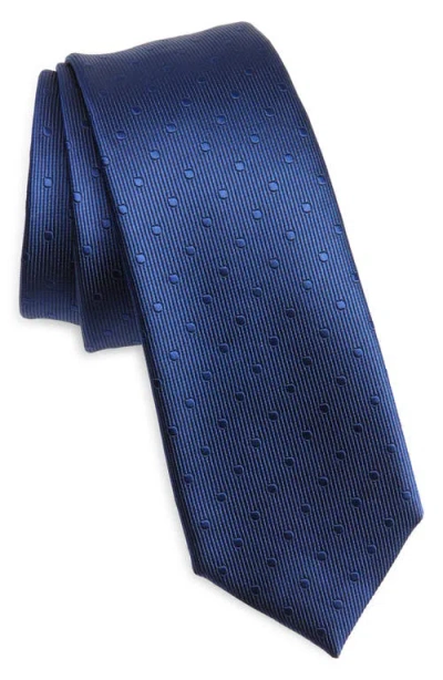 Tom Ford Polka Dot Jacquard Mulberry Silk Tie In Blue