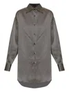 Tom Ford Camicia In Seta A Pois Dal Fit Rilassato In Gray