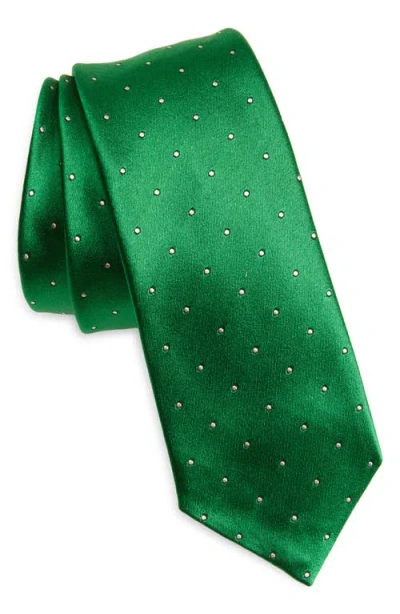 Tom Ford Polka Dot Mulberry Silk Satin Tie In Green