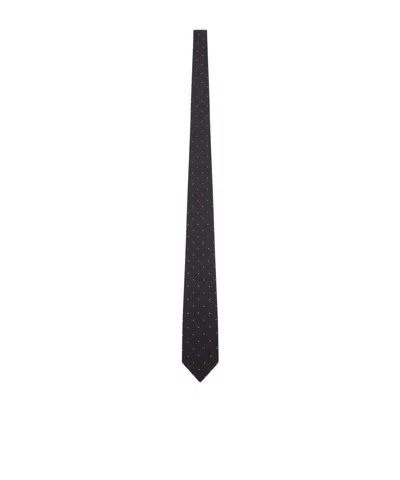 Tom Ford Polka Dot On Light Reps Tie 8cm In Gray