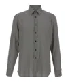 Tom Ford Black Polka Dot Lyocell Shirt In Gray