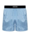 Tom Ford Polka-dot Pattern Silk Boxers In Blue