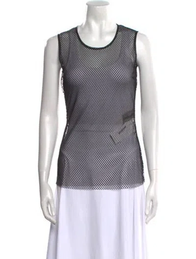 Pre-owned Tom Ford Polka Dot Print Crew Neck Top In Black