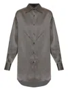 Tom Ford Camicia In Seta A Pois Dal Fit Rilassato In Gray