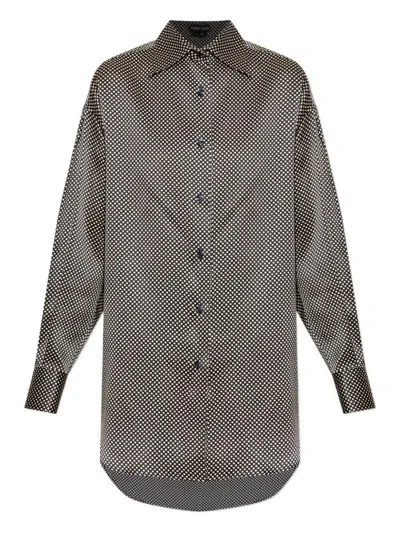 Tom Ford Polka Dot Relaxed Fit Silk Shirt