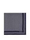 Tom Ford Polka Dot Silk Pocket Square In Black