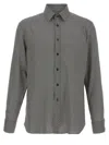 Tom Ford Black Polka Dot Lyocell Shirt In Gray