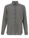 Tom Ford Black Polka Dot Lyocell Shirt In Gray