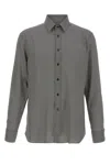 Tom Ford Black Polka Dot Lyocell Shirt In Gray