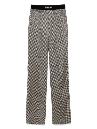 TOM FORD POLKA DOT SIGNATURE SILK PJ PANTS
